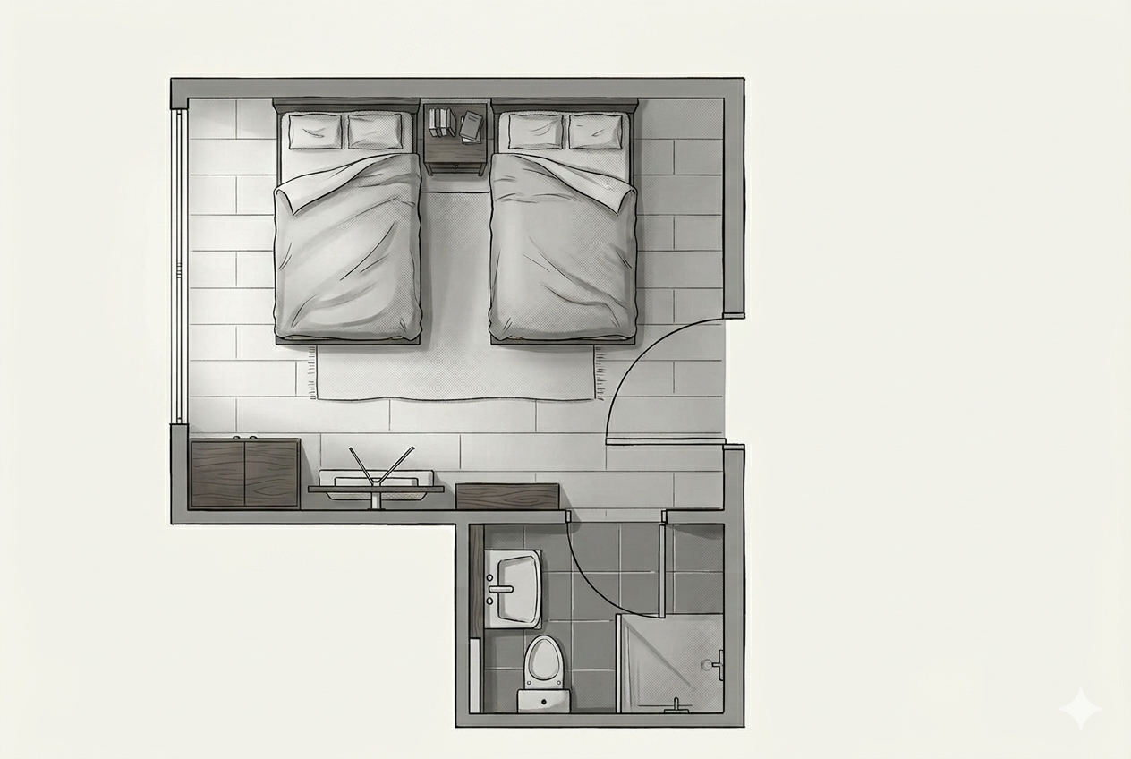 Double Room — floor plan